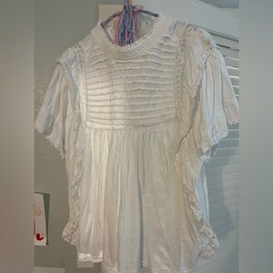 Free People La Femme White Top
